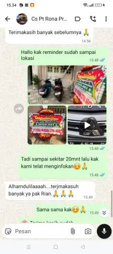 Testimonial Papan Bunga cikitu